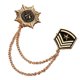thumbnail image 3 of Broche de Cadena de Borlas de Oro Retro Sunnimix Horquillas de estrella de Escudo de estrella, 3 of 8