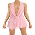 thumbnail image 1 of FOCUSNORM Women Off Shoulder Wrap Chest Bodycon Dress Hollow-Out Strapless Cocktail Dress Party Club Backless Mini Dress, 1 of 5