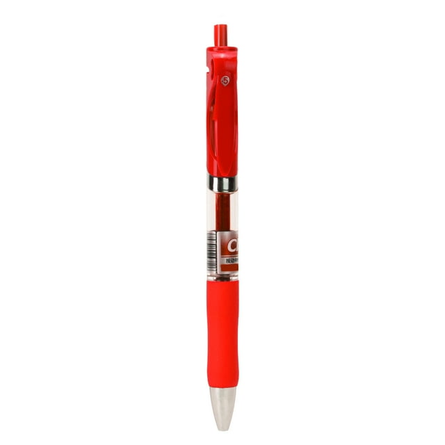 Neutral 12Pcs Rollerball Pen Non-Slip Soft Rubber Handle Plastic Press On Type School Office Stationery 0.5mm