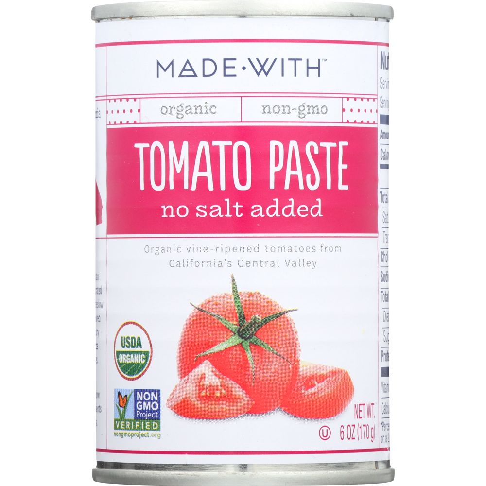 Made With Tomato Paste No Salt Added, 6 Oz (Pack Of 24)