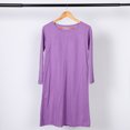 thumbnail image 1 of WASHWEPE Camisón Largo Violeta Con Blandas Transpirable Para Descanso Y Uso Casual, 1 of 8
