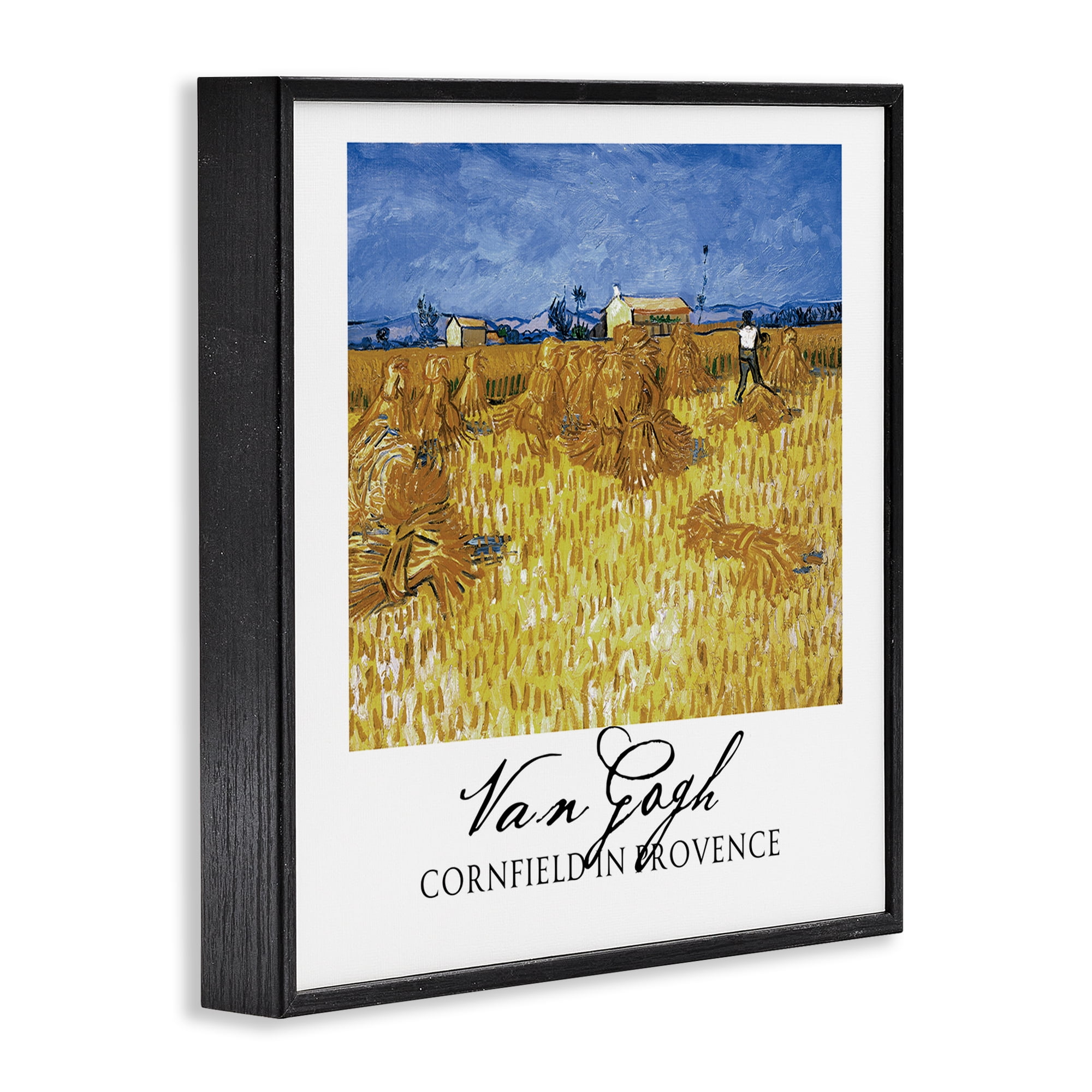 Stupell Industries Van Gogh Cornfield Provence Black Framed Giclee Art, design by Vintage Hustle