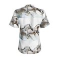 thumbnail image 3 of Uemuo Running White Horses Printed Women's Classic V-Neck T-Shirt - Soft, Breathable, Moisture-Wicking, Perfect for Casual, Office, Travel, and Everyday Wear-Small, 3 of 5
