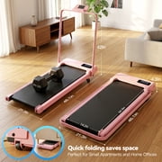 Simpfree Walking Vibration Pad with 8% Incline,3 in 1 Walking Pad with Handle Bar,2.5HP Treadmills for Home/Office/Gym,Under Desk Treadmill 300LBS Capacity,2S Folding,Installation-Free