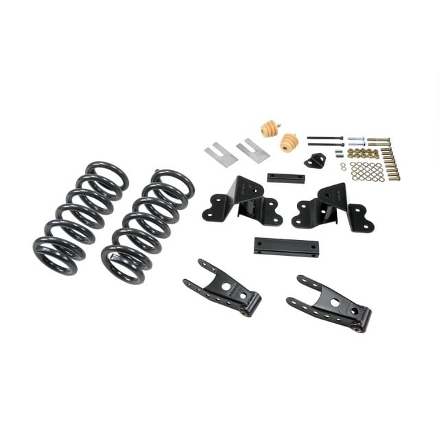 Bell Tech Lowering Kit 691 2 or 3 Inch Front 4 Inch Rear Drop; Shock Absorbers Not Included; With Coil Springs And Shackle And Hanger Kit