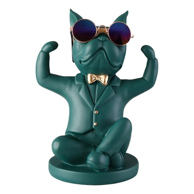 Botellero de animales de dibujos animados, soporte para botellas de vino, figura en miniatura para restaurante Verde