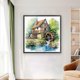 thumbnail image 2 of Kit Punto Cruz Chalet Impreso Hilo Algodón Ecológico Bordado 11CT 60x60cm, 2 of 9