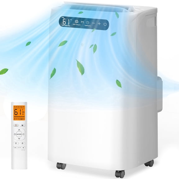 Lcxmtv 14000 BTU Portable Air Conditioner Cools up to 700 Sq. Ft., 3-in-1 Portable AC, Dehumidifier, Fan, Room Air Conditionings with Remote, 24H Timer, 46dB Quiet