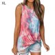 thumbnail image 1 of Minnieouse Camiseta sin mangas con cuello y dobladillo retorcido con estampado teñido anudado para mujer Prendas para la parte del cuerpo Vino rojo XL, 1 of 6