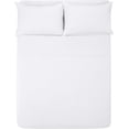 thumbnail image 1 of Sábana Individual MELOCOTTON HOGAR 1800 Hilos Microfibra Grabada Ultra Suave Mod Blanco, 1 of 1