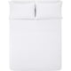 thumbnail image 1 of Sábana Individual MELOCOTTON HOGAR 1800 Hilos Microfibra Grabada Ultra Suave Mod Blanco, 1 of 1