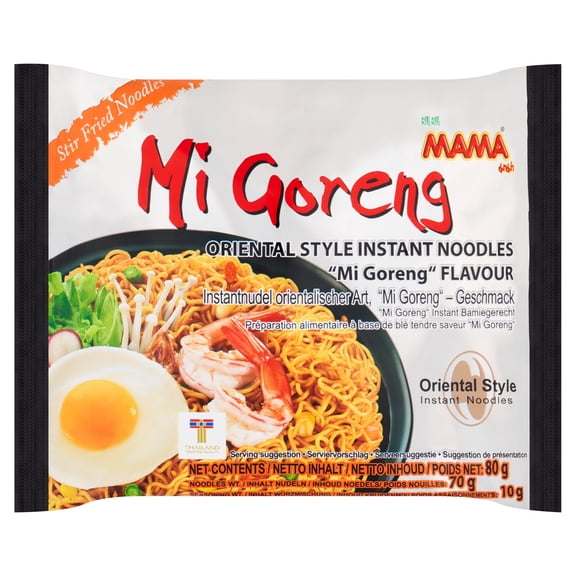Mama Mi Goreng Oriential Style Instant Noodles 80G, Imported from Britain
