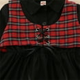 thumbnail image 4 of Mercatoo Toddler Baby Girls Christmas Set Plaid Vest Long Sleeve Shirts Princess Dress Little Girls Outfits Clothes, 4 of 7
