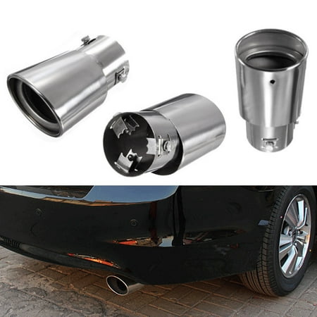 Stainless Steel Car Auto Automobile exhaust pipe Exhaust Drop Down Tail Pipe Tip Diesel Trim (Best Sounding Diesel Exhaust Tip)