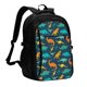 thumbnail image 1 of Easygdp Colorful Dinosaur Mochila para Laptop de Viaje con Puerto USB, Mochila para Laptop con Puerto de Carga USB para Mujeres y Hombres, 1 of 7