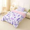 thumbnail image 2 of Erosebridal Rustic Plant Lavender Twin Comforter Sets,Wild Animal Butterfly Bedding Set For Men Women, Reversible 2 Pieces, 2 of 7