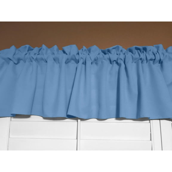Solid Poplin Window Valance Light Blue 58" Wide