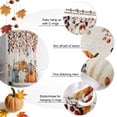 thumbnail image 5 of Shower Curtain 36"W x 78"L Fall Thanksgiving Pumpkins Rustic Burlap Texture Fabric Shower Curtains Set with Hooks Water Repellent Bathroom Curtains Machine Washable Bathroom Accessories, 5 of 6