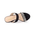 thumbnail image 4 of BLISSFUL STEP Women's Glitter Rhines Stiletto Heel Sandals Black 5, 4 of 7