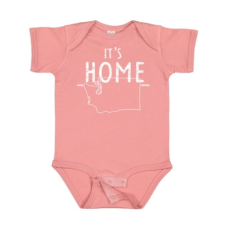 

Inktastic It s Home- State of Washington Outline Distressed Text Gift Baby Boy or Baby Girl Bodysuit