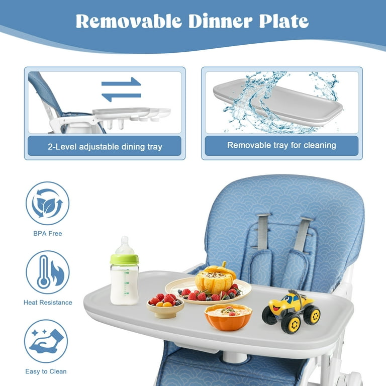 Hikid 하이키밀크新品2個 Minikid Baby High Chair 3-in-1, Adjustable Feeding Chair for