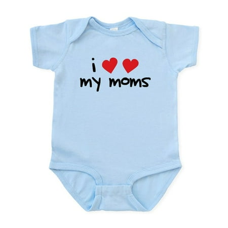 

CafePress - I Love My Moms Infant Bodysuit - Baby Light Bodysuit Size Newborn - 24 Months