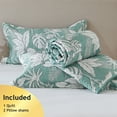 thumbnail image 5 of Kingrest Juego de Edredón de Algodón 100% Orgánico con Estampado Floral de Lujo Tamaño King, Juego de Cama Acolchado con Colcha, con 2 Fundas de Almohada a Juego, para Todas las Estaciones, 5 of 5
