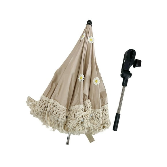 Sombrilla para cochecito de bebé, sombrilla para silla de exterior, compacta, plegable, Universal con Clip, funda para cochecito de bebé para silla de