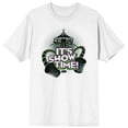 thumbnail image 4 of Men's White Graphic Beetlejuice T-shirt, It's Showtime - 6XL, 4 of 6