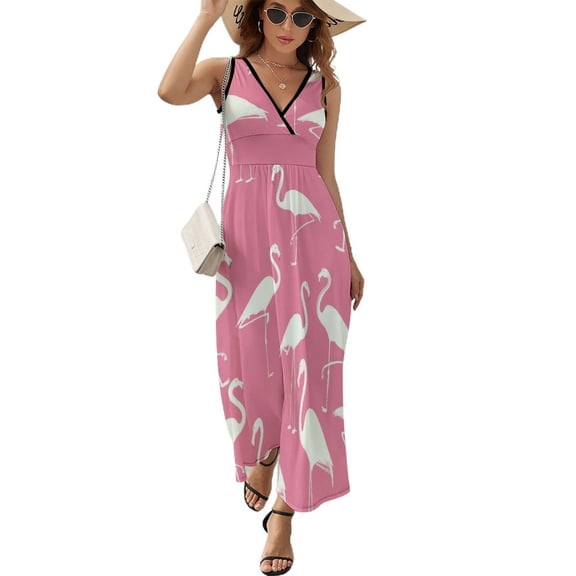 Flamingo Pattern Pattern Design Sleeveless Dress Summer Clothes for Women Women's Clothing 2025
