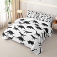 thumbnail image 3 of Erosebridal Silhouette Dinosaur Quilt Full for Boys Men, Prehistoric Animal Full Bedspread Sets, 3 Pieces, 3 of 7