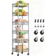 thumbnail image 1 of Estante Organizador de 6 Niveles con Cestas y Ruedas - Estantería Metálica Multiusos Ajustable para Cocina, Baño, Almacenamiento - Incluye Cestas y Ruedas Giratorias (Plata), 1 of 4