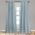 thumbnail image 5 of Ambesonne Moroccan Curtains, Geometric Border Dots, Pair of 28"x95", White Pale Blue and Grey, 5 of 5