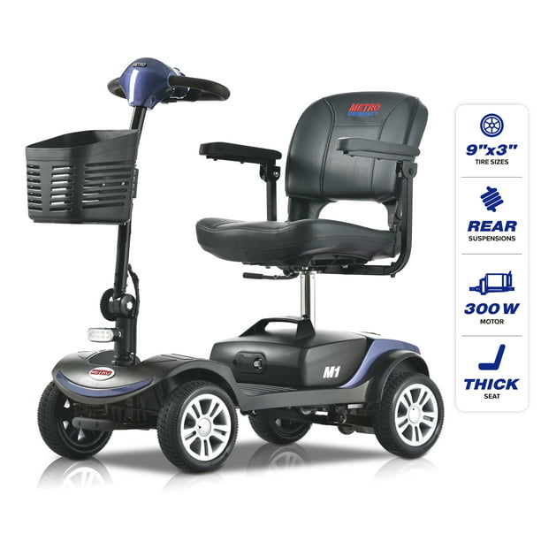 Segmart Outdoor Mobility Anti-Tip 4 Wheel Electrical Scooter for Adults & Seniors with Headlights & Rear LED Light