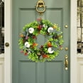 thumbnail image 3 of Fall Wreath, 17.7 Inch Autumn Wreath for Front Door Outside Ideal for Autumn & Halloween & Thanksgiving Day, 3 of 8