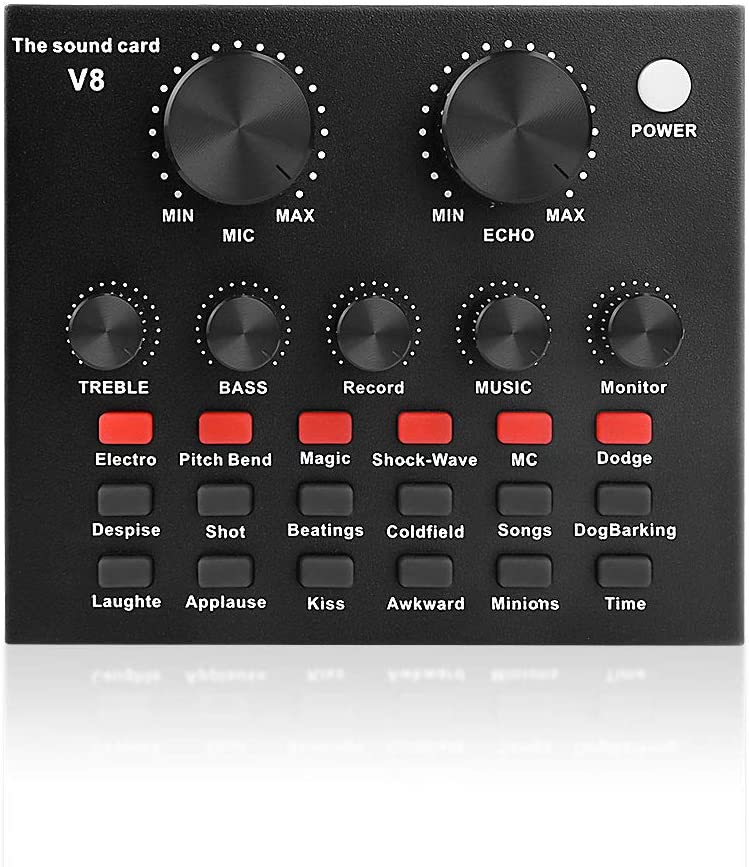 eBerry Live Sound Card, Portable Mobile Audio Mixer, Karaoke Sound