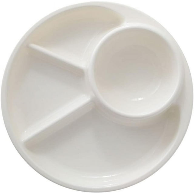 Plato de Control de porciones, platos de dieta divididos para una alimentación saludable, platos nutritivos de porcelana para cena y almuerzo con divisores, 1 ud.