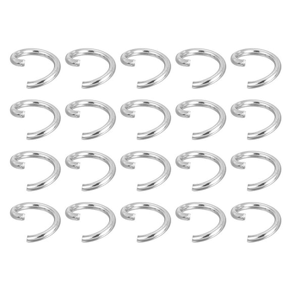 Uxcell 200Pcs Open Jump Rings, 7mm 316 Stainless Steel O Rings, Split Rings Circle Clasp Connecting Rings, Silver