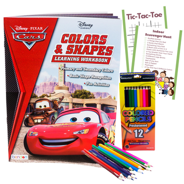 Disney Cars Boy's Coloring Book Set Bundle - Gift Coloring Pencils Activities