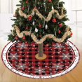 thumbnail image 2 of Classic Christmas Tree Skirt 48 Inches with Snow Pattern Plush Soft Tree Mat for Xmas Party Decorations Holiday Indoor Outdoor Festive Home Decor and Celebration, 2 of 5
