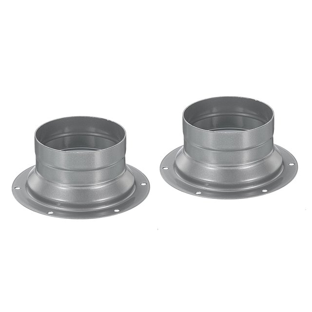 Unique Bargains 3 Inch Duct Connector Flange Metal Fitting Straight Pipe Flange Round Ventilation Duct 2 Pack