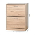 thumbnail image 6 of Cterwk Shoe Storage Cabinet with 2 Flip Doors, Brown, 20.94x9.45x43.11 inch, 6 of 8