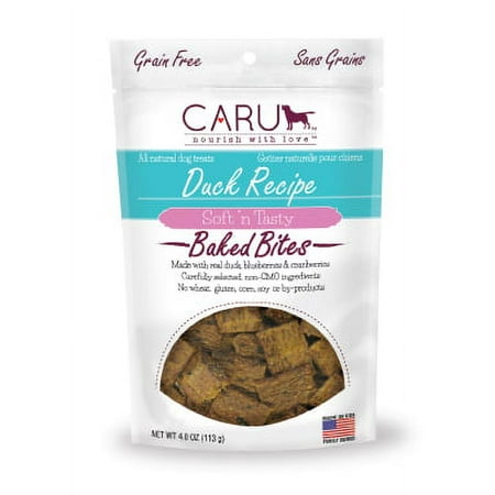 UPC: 0851395005060 | Caru Soft n Tasty Duck Recipe Baked Bites for Dogs – 4.0 oz