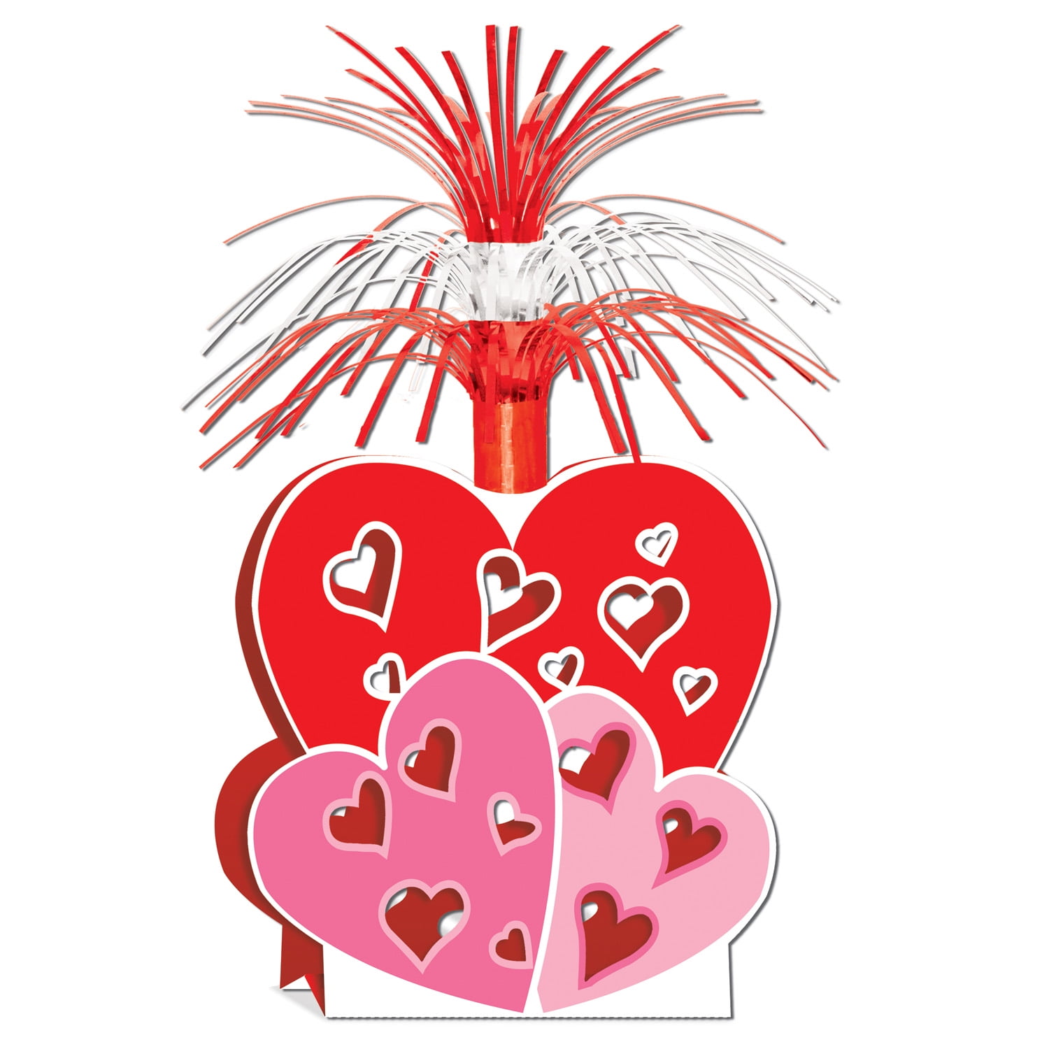Club Pack of 12 Red, Pink and White Metallic Valentine ...