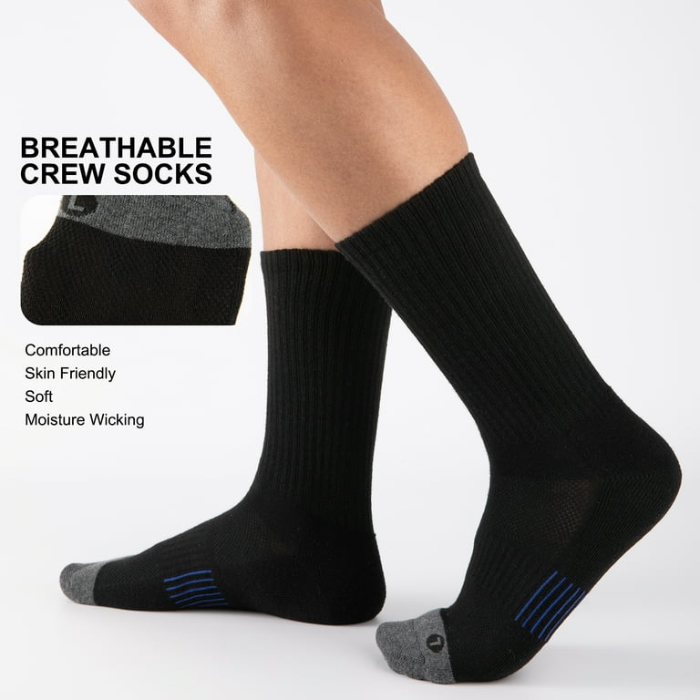 COOPLUS Men's Crew Socks, 10-Pack photo 2