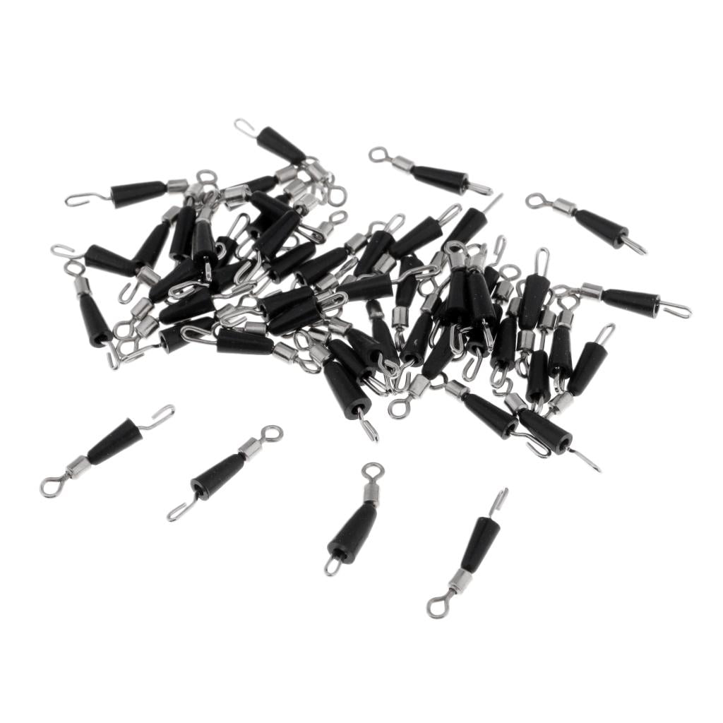 100 Pieces Quick Change Fishing Swivels Clips Pins Fast Link Line Connectors 