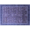 thumbnail image 1 of Ahgly Company Machine Washable Indoor Rectangle Oriental Blue Industrial Area Rugs, 8' x 12', 1 of 4