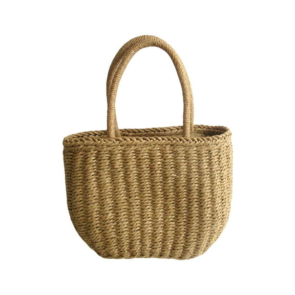 LMTODLFG Women's Straw Shoulder Bag Large Rattan Woven Totes Summer Travel Beach Handbag Handmade Top Handle Purse