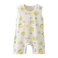 thumbnail image 2 of Mifsaly Baby Summer Rompers Sleeveless Cotton Romper Cute Animal Print Toddler Infant One Piece Outfits, 2 of 5
