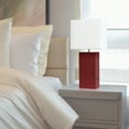 thumbnail image 4 of Elegant Designs 21" Leather Wrapped Table Lamp, w/ USB Port, Red, w/ LED Bulb Included, 4 of 8